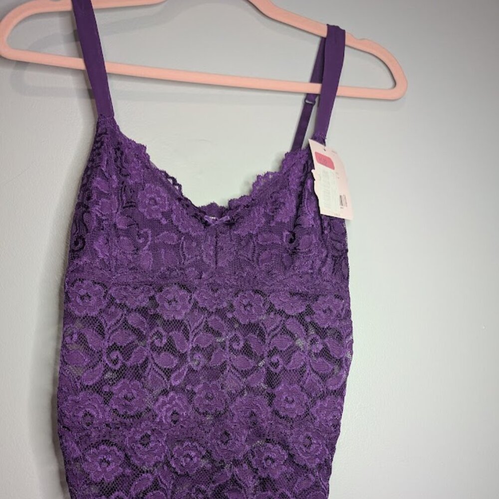 NWT Cabernet Lace Lingerie Top Camisole Purple Size L